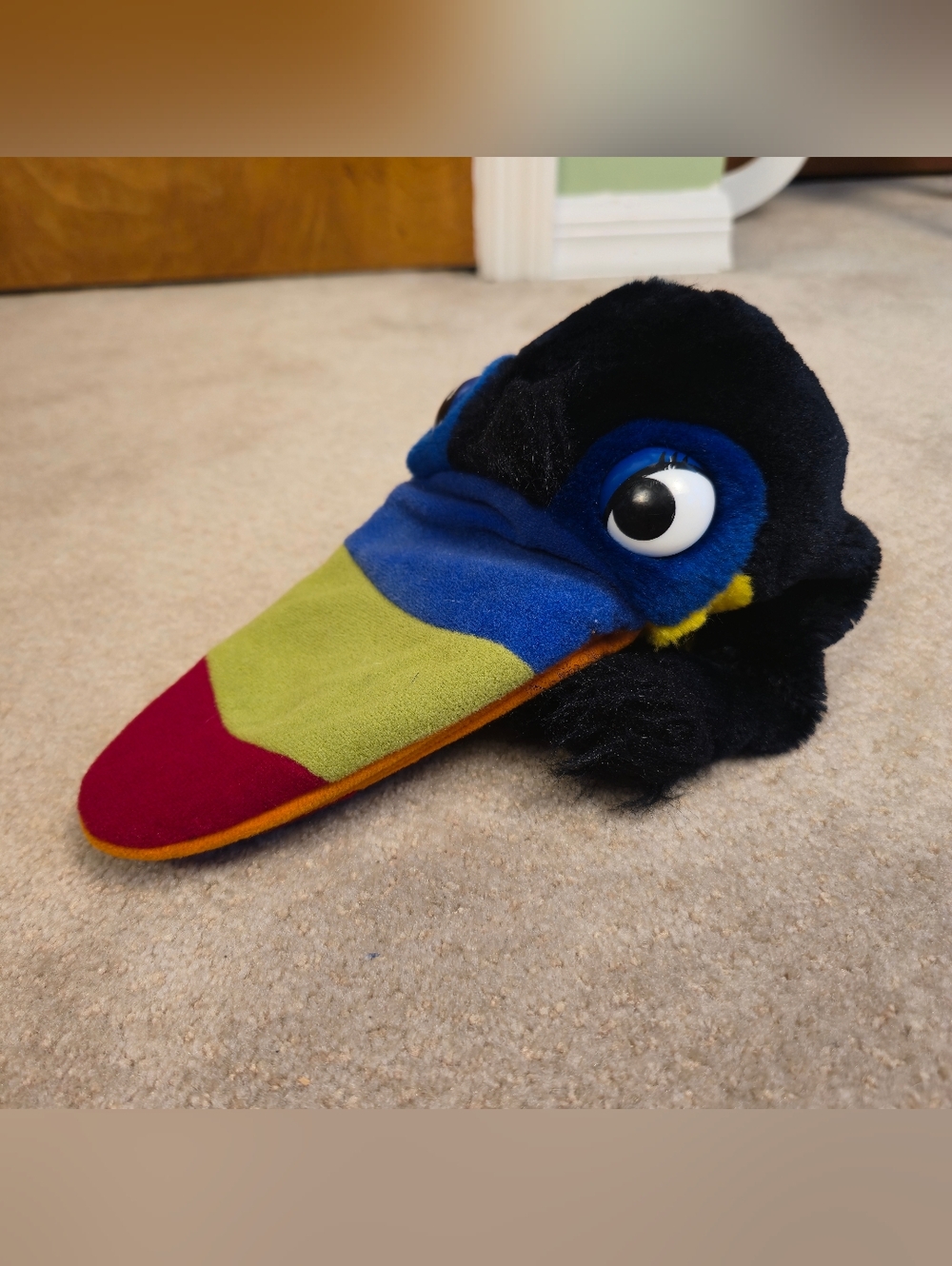 Dakin 1985 Vintage Plush Hand Puppet Toucan Parrot Tropical Bird Plush